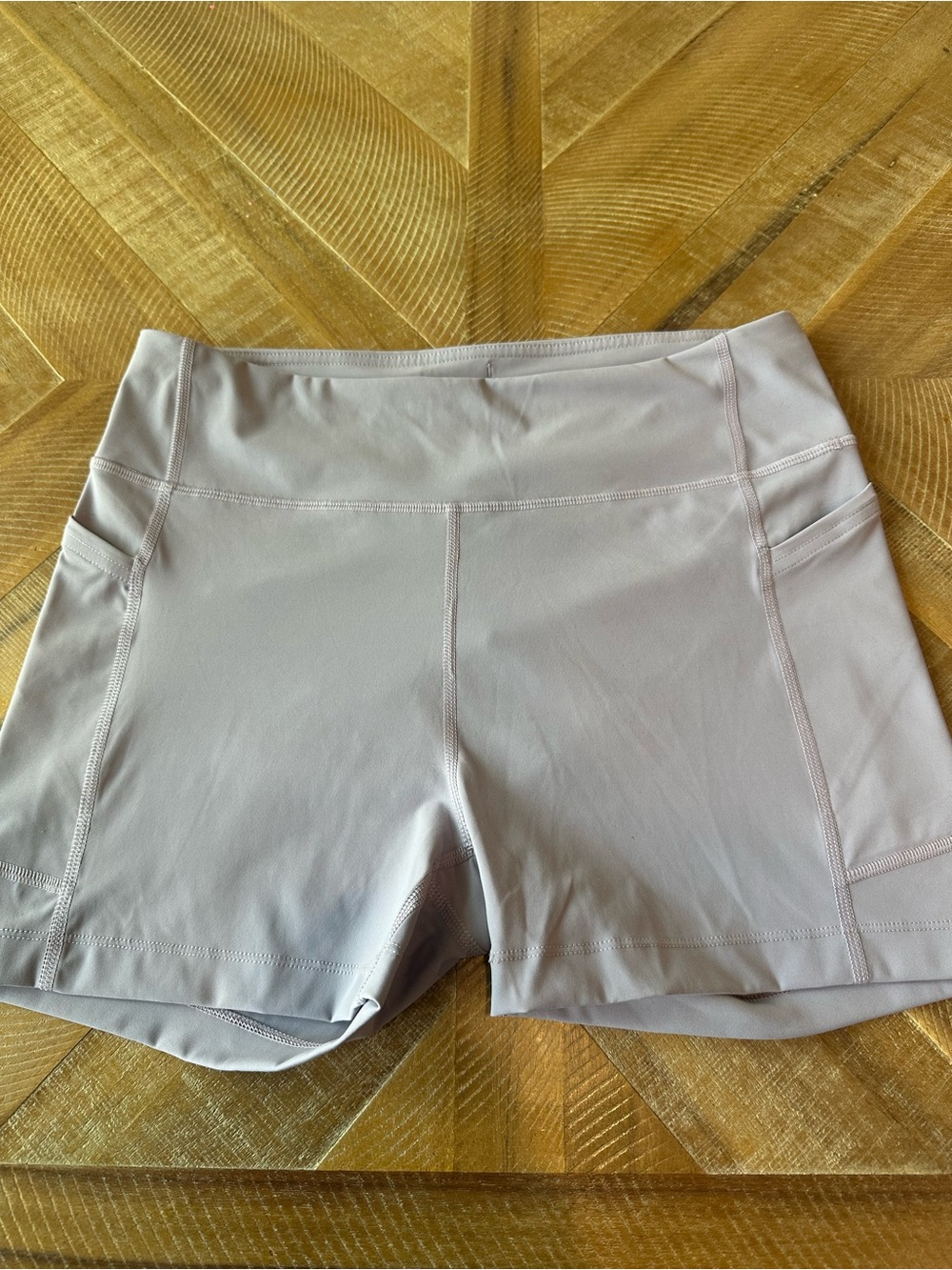 Outdoor Voices Light Mauve High-Rise Pocket Shorts